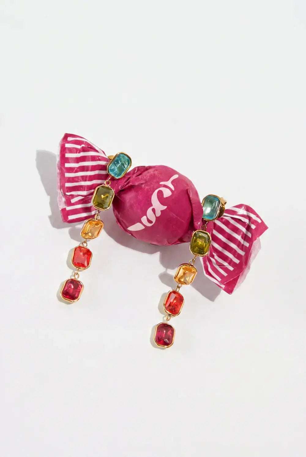 "Camilla" Multi-Gemstone Linear Drop Earrings Ailani Jewels