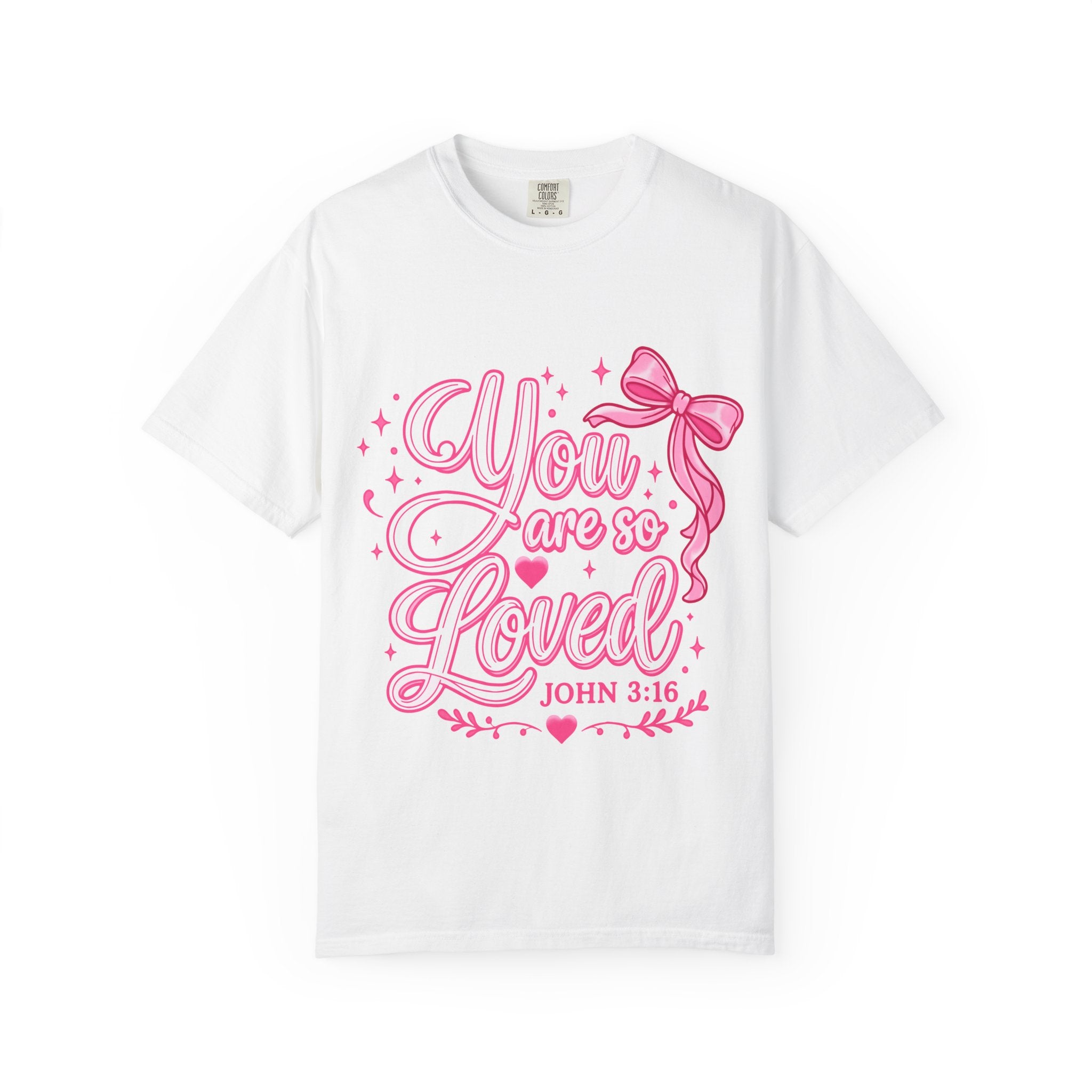 You Are So Loved T-Shirt — Christian Pink Ribbon John 3:16 Tee