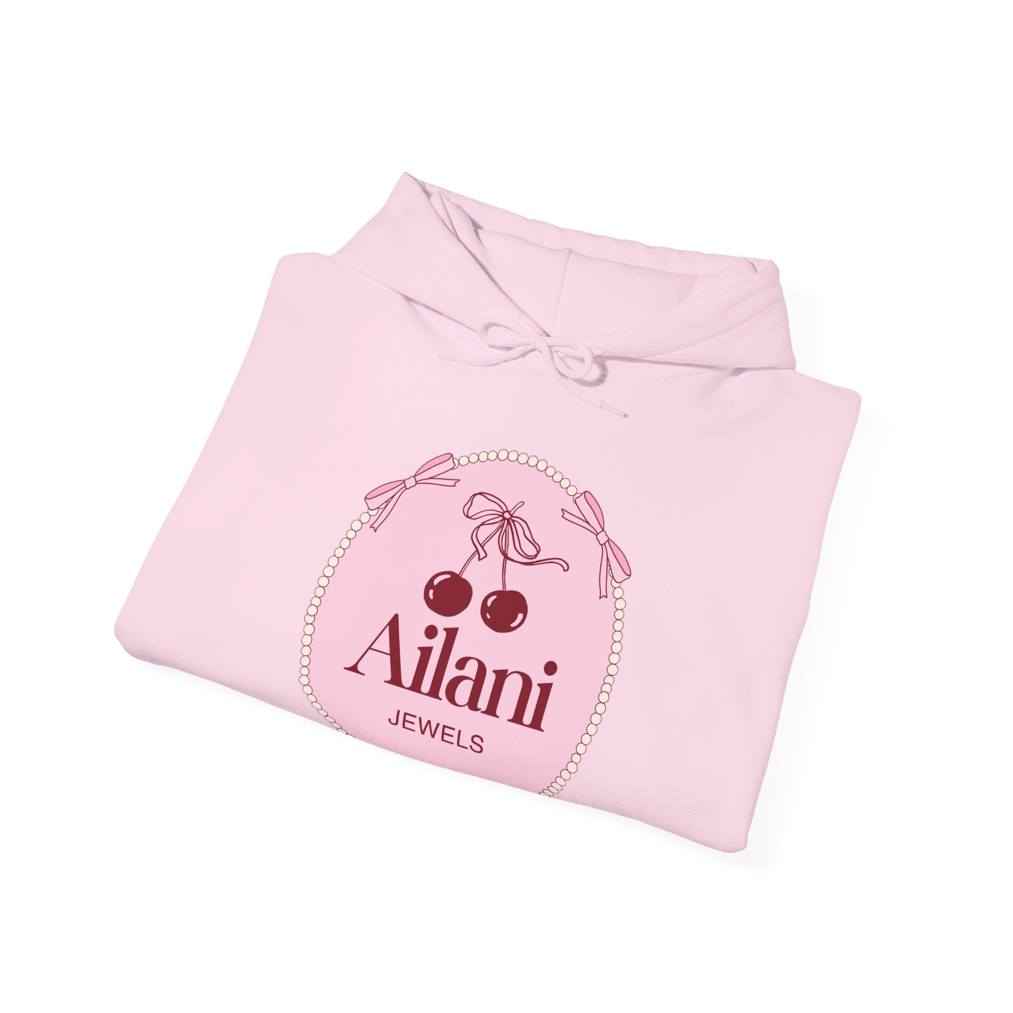 Hoodie — Ailani Jewels Pink Cherry Logo Pullover