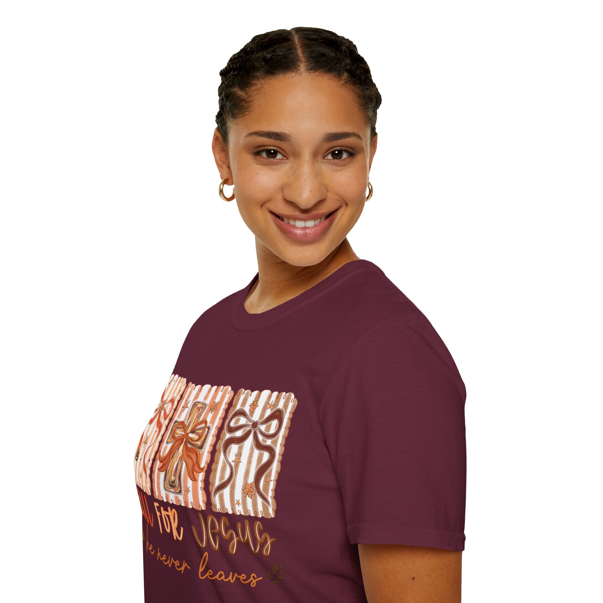 Fall for Jesus T-Shirt — Autumn Gift Cross Graphic Tee