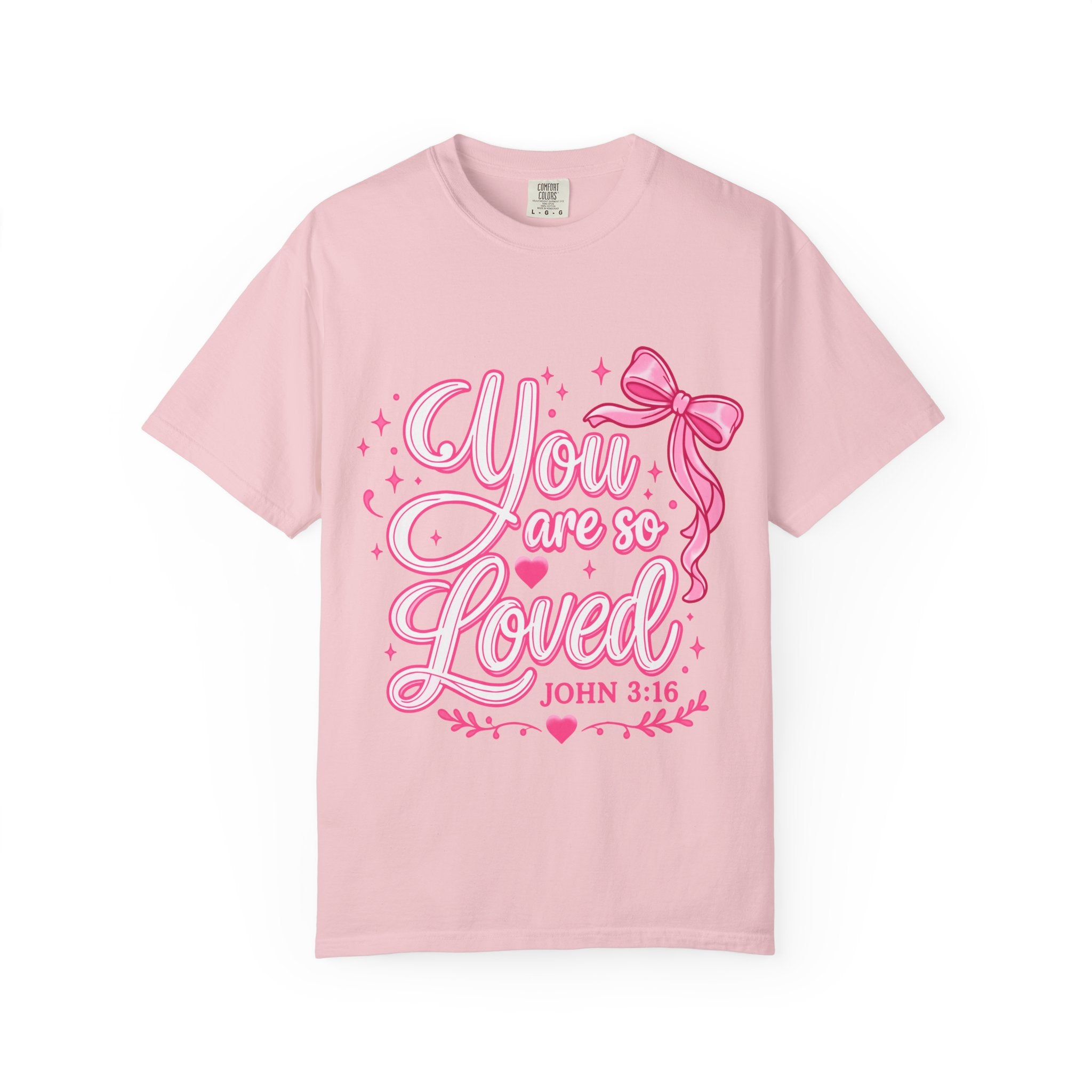 You Are So Loved T-Shirt — Christian Pink Ribbon John 3:16 Tee