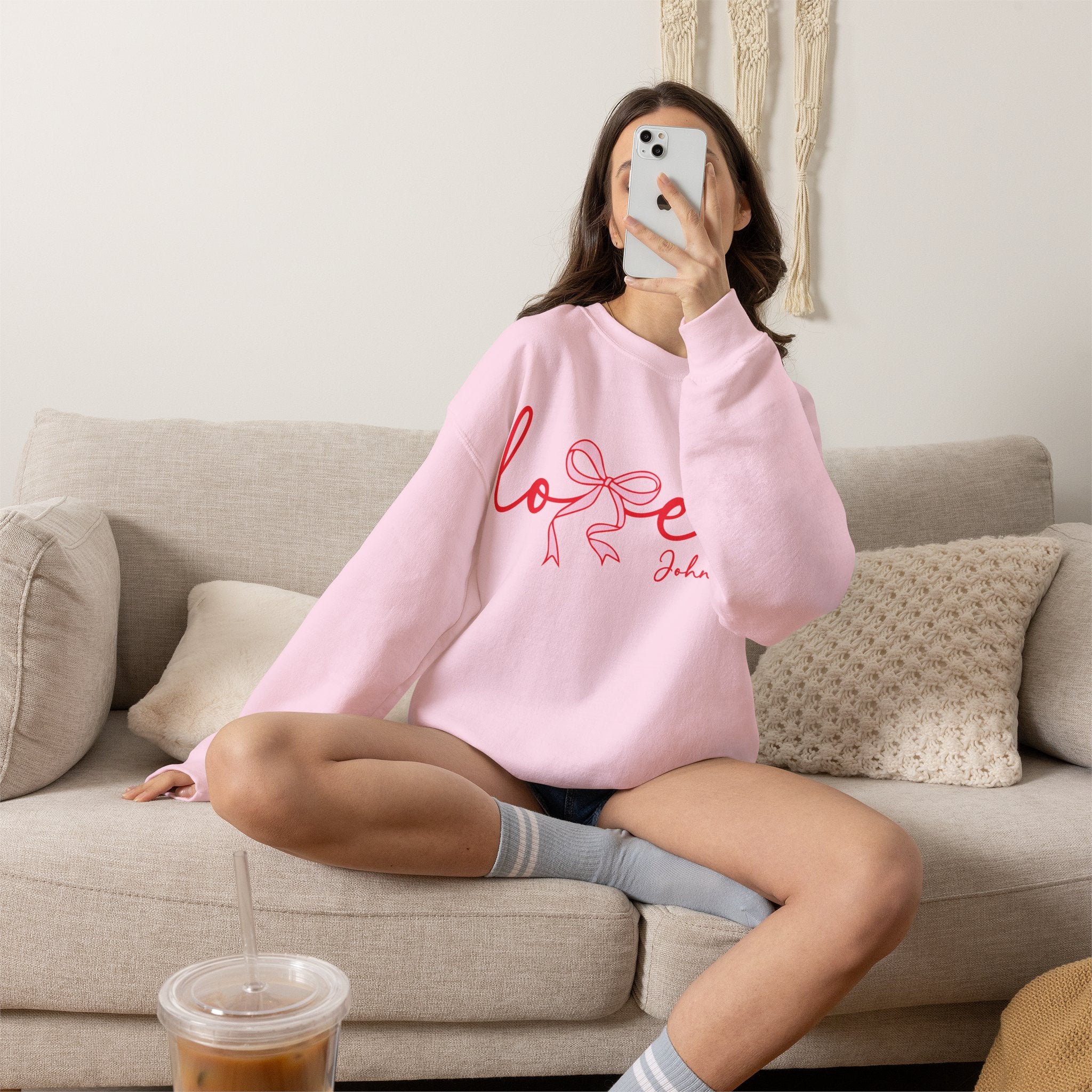 Loved Crewneck Sweatshirt — John 3:16 Christian Faith Pullover