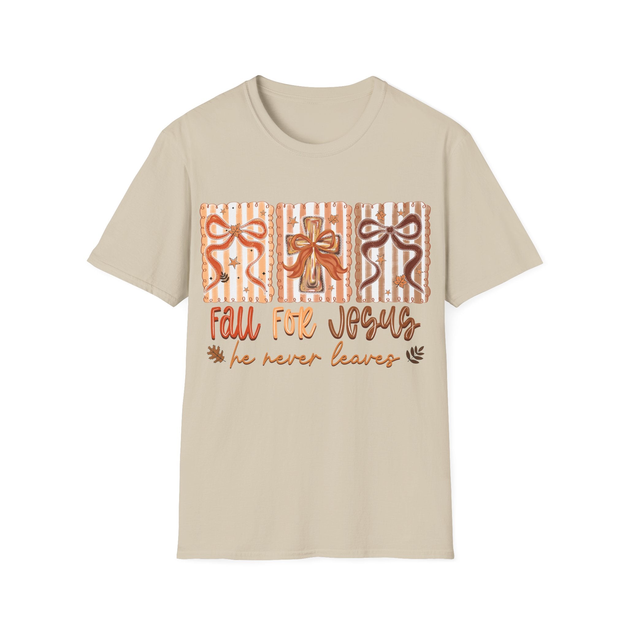 Fall for Jesus T-Shirt — Autumn Gift Cross Graphic Tee