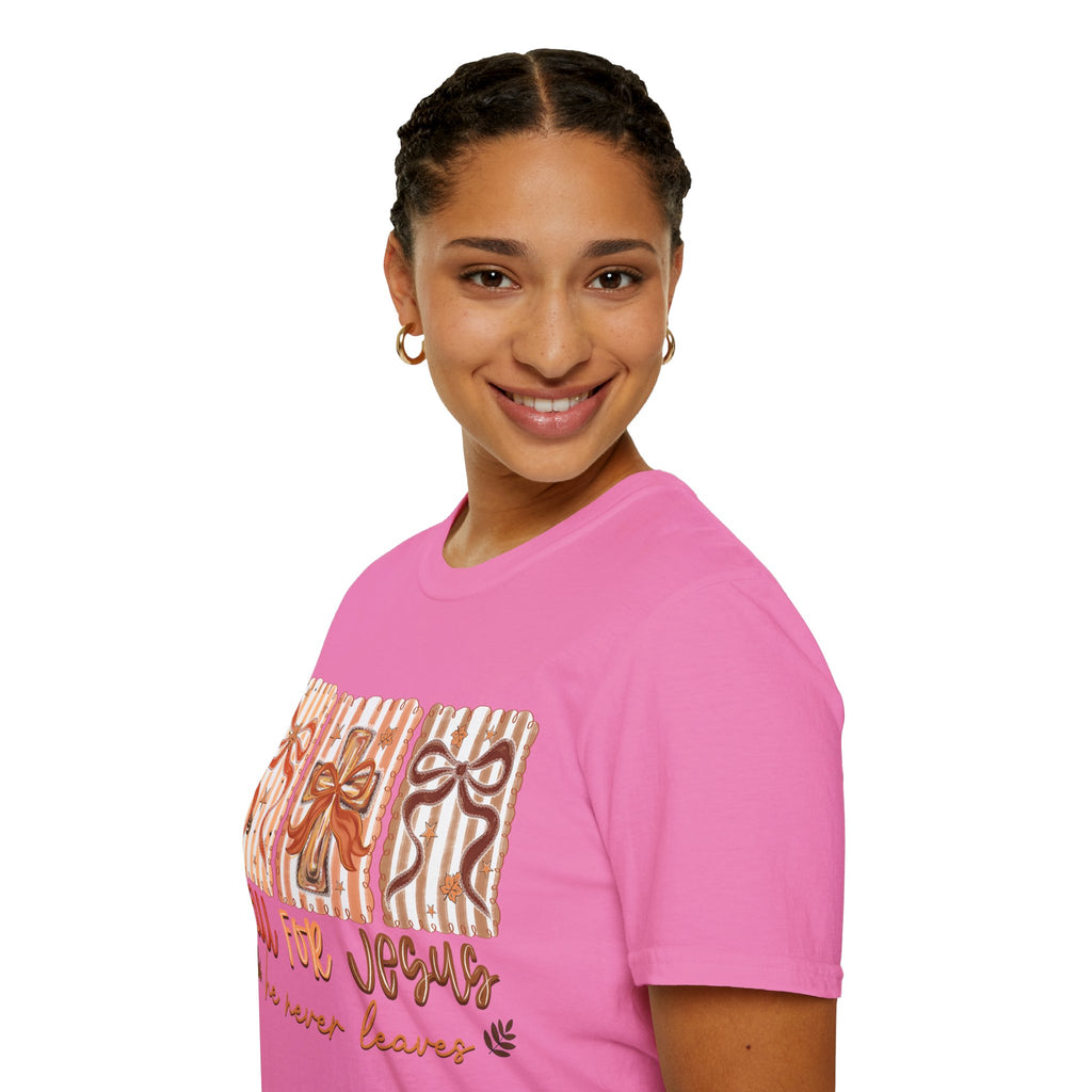 Fall for Jesus T-Shirt — Autumn Gift Cross Graphic Tee