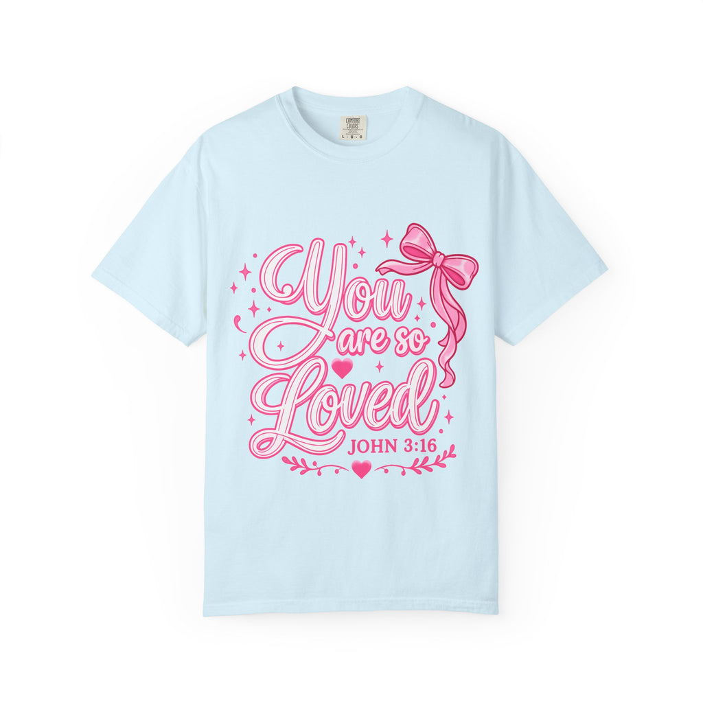 You Are So Loved T-Shirt — Christian Pink Ribbon John 3:16 Tee