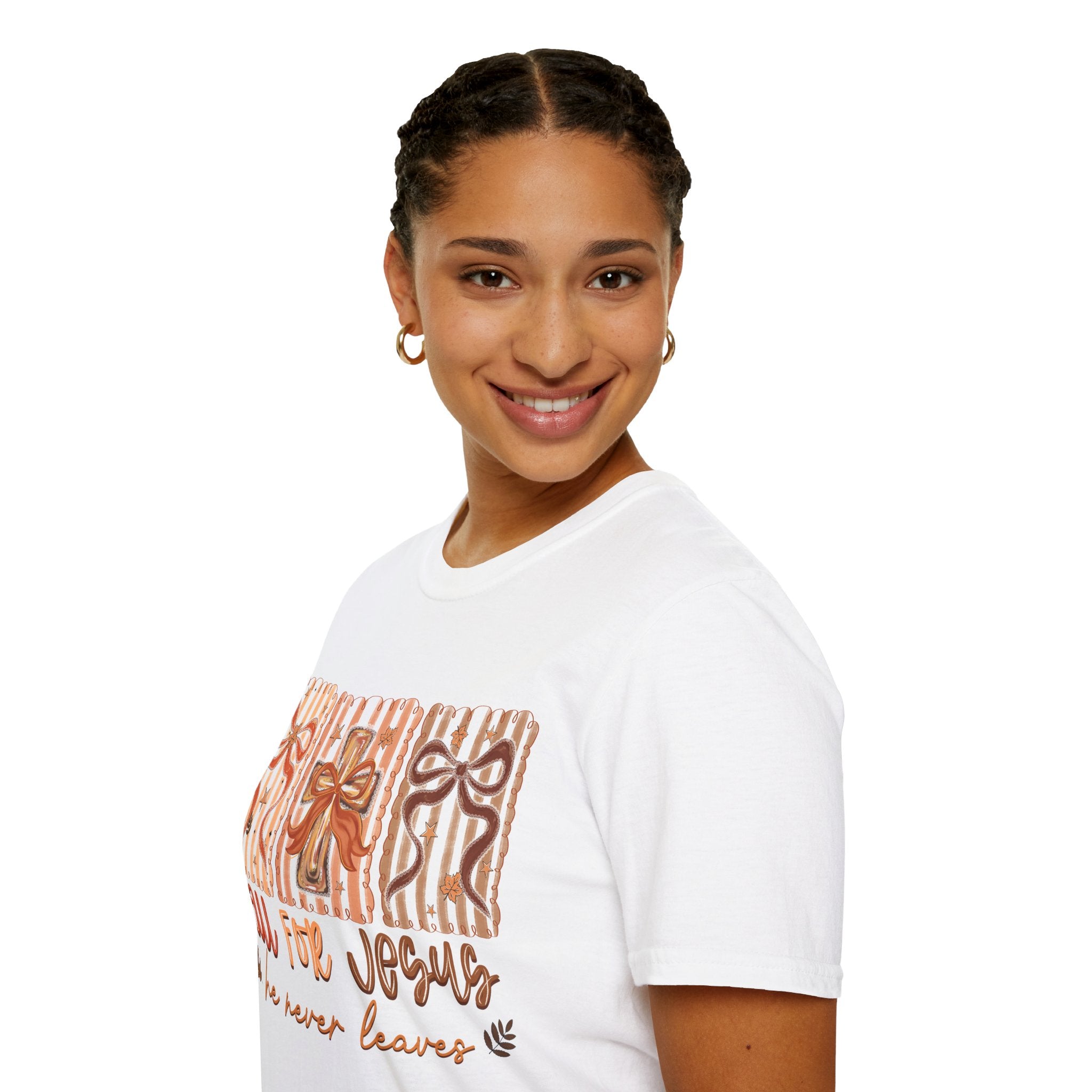 Fall for Jesus T-Shirt — Autumn Gift Cross Graphic Tee