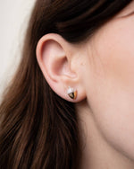 Acorn Studs front view — sculpted acorn motif gold earrings