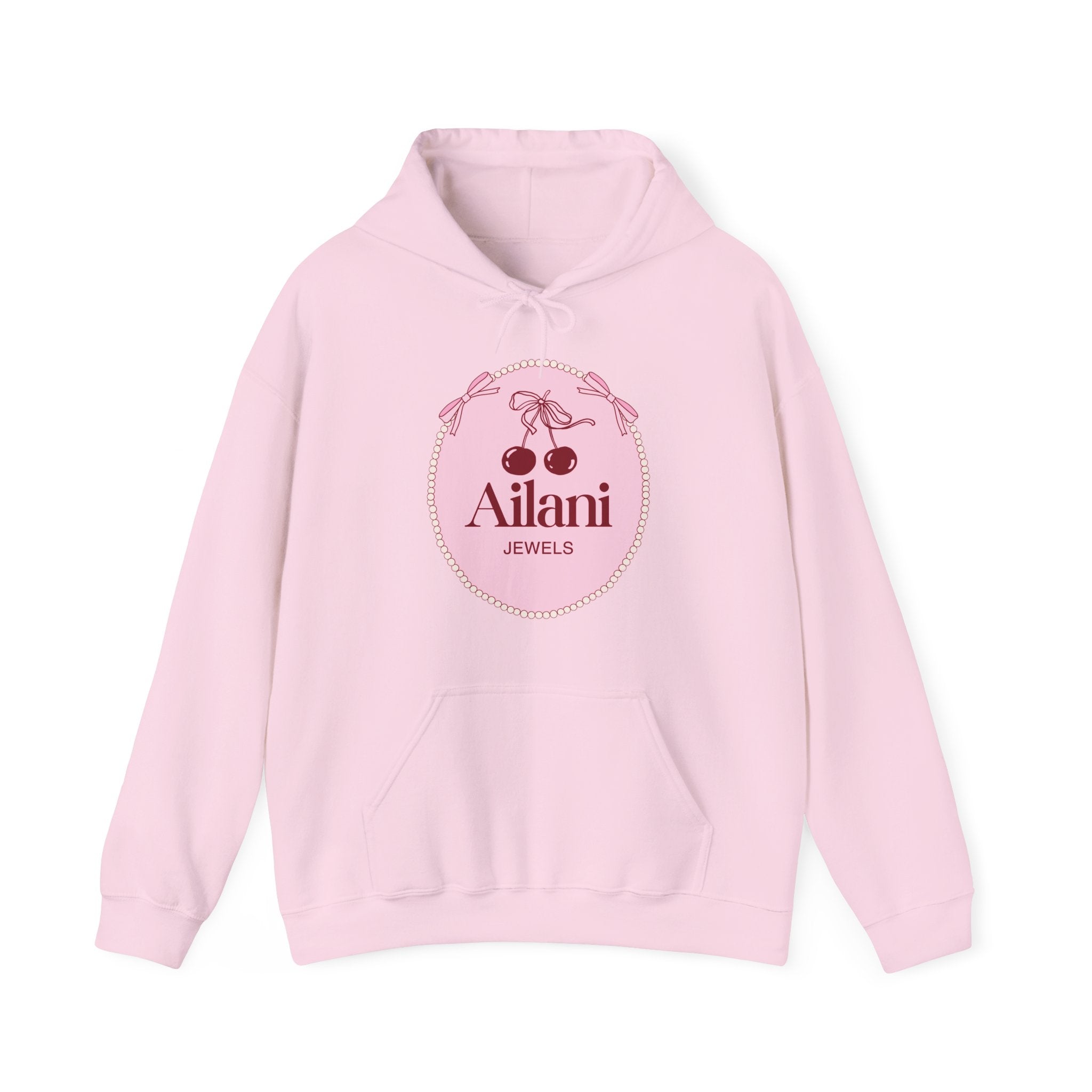 Hoodie — Ailani Jewels Pink Cherry Logo Pullover