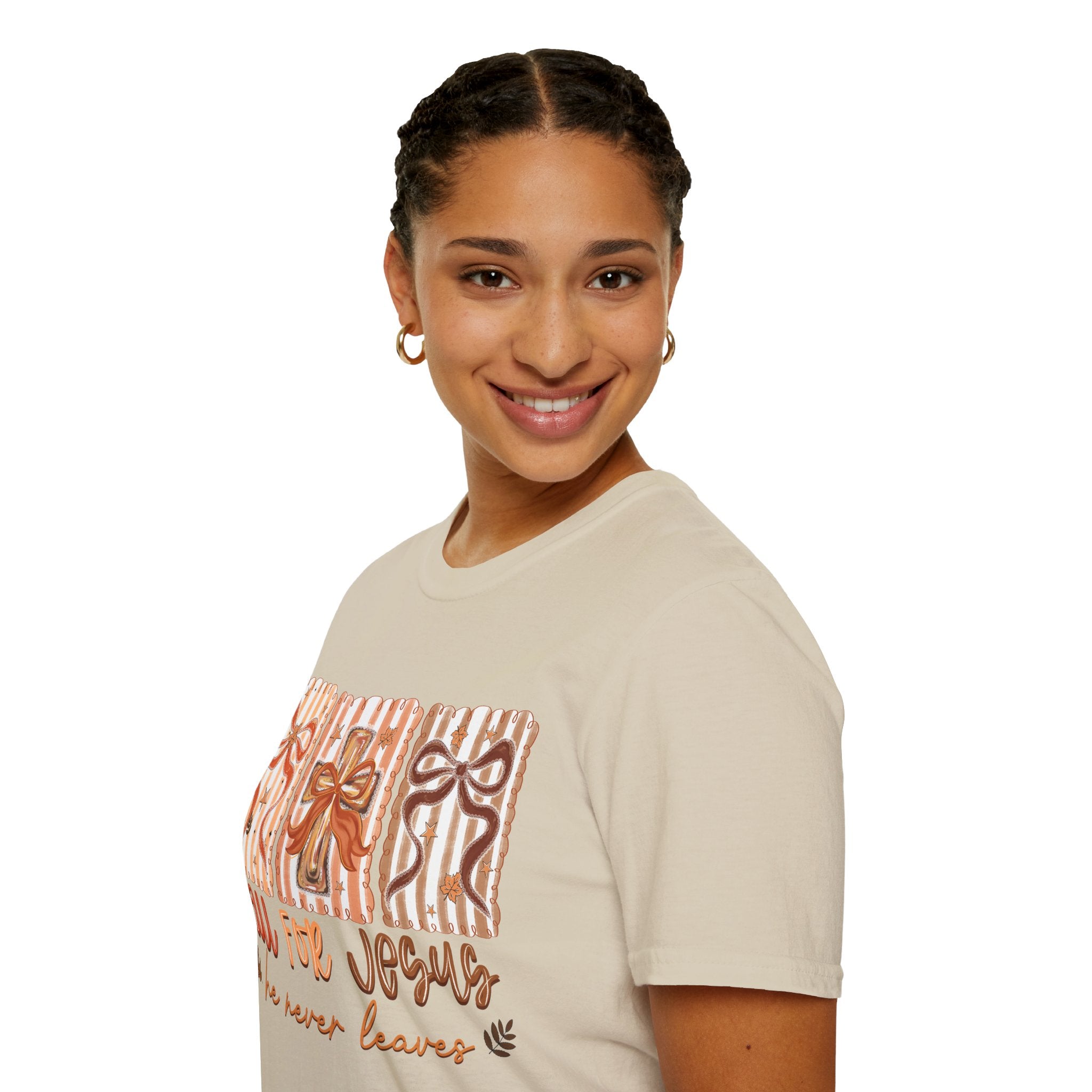 Fall for Jesus T-Shirt — Autumn Gift Cross Graphic Tee
