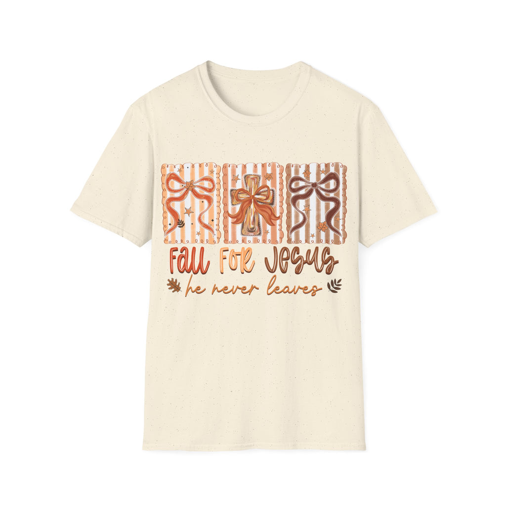 Fall for Jesus T-Shirt — Autumn Gift Cross Graphic Tee