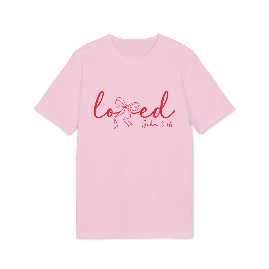 Loved John 3:16 T-Shirt — Christian Faith Bow Tee