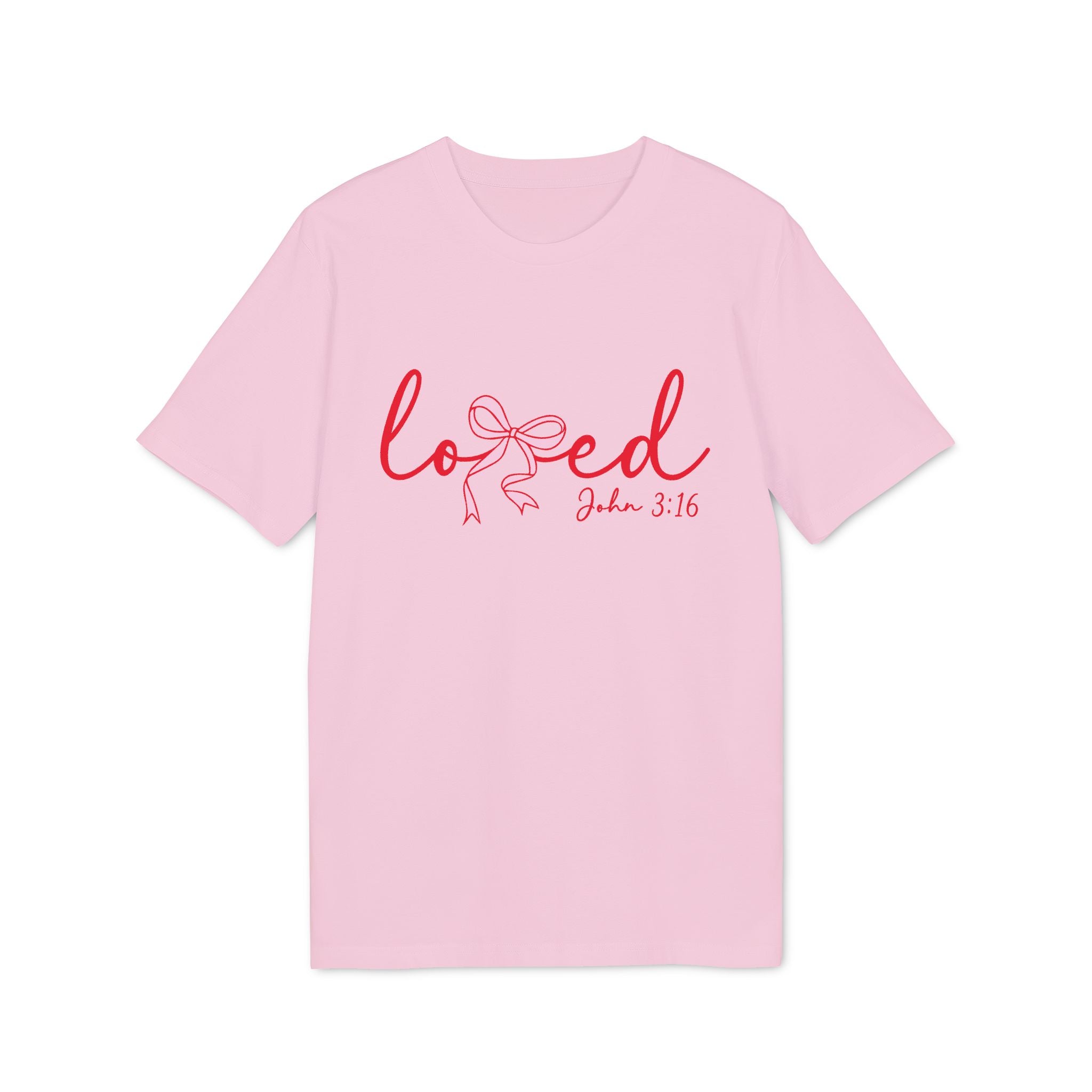 Loved John 3:16 T-Shirt — Christian Faith Bow Tee