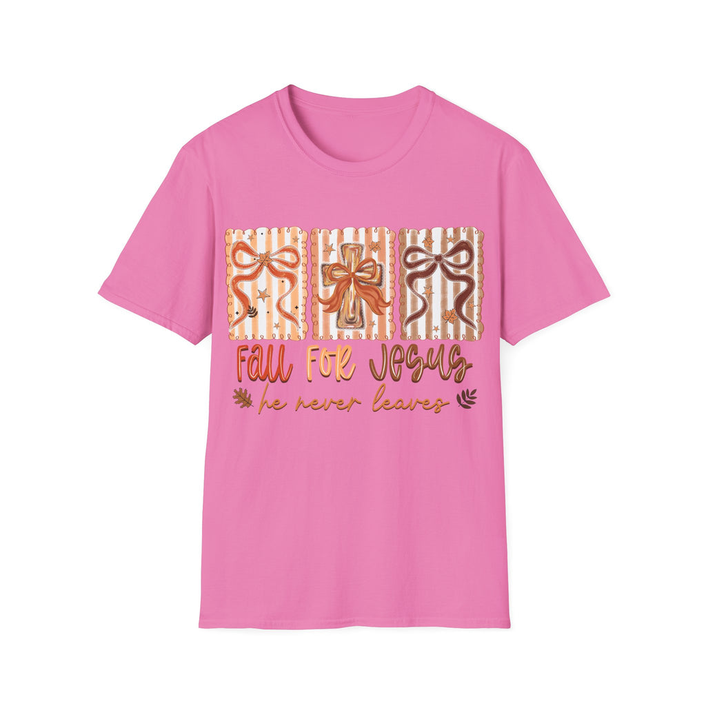 Fall for Jesus T-Shirt — Autumn Gift Cross Graphic Tee