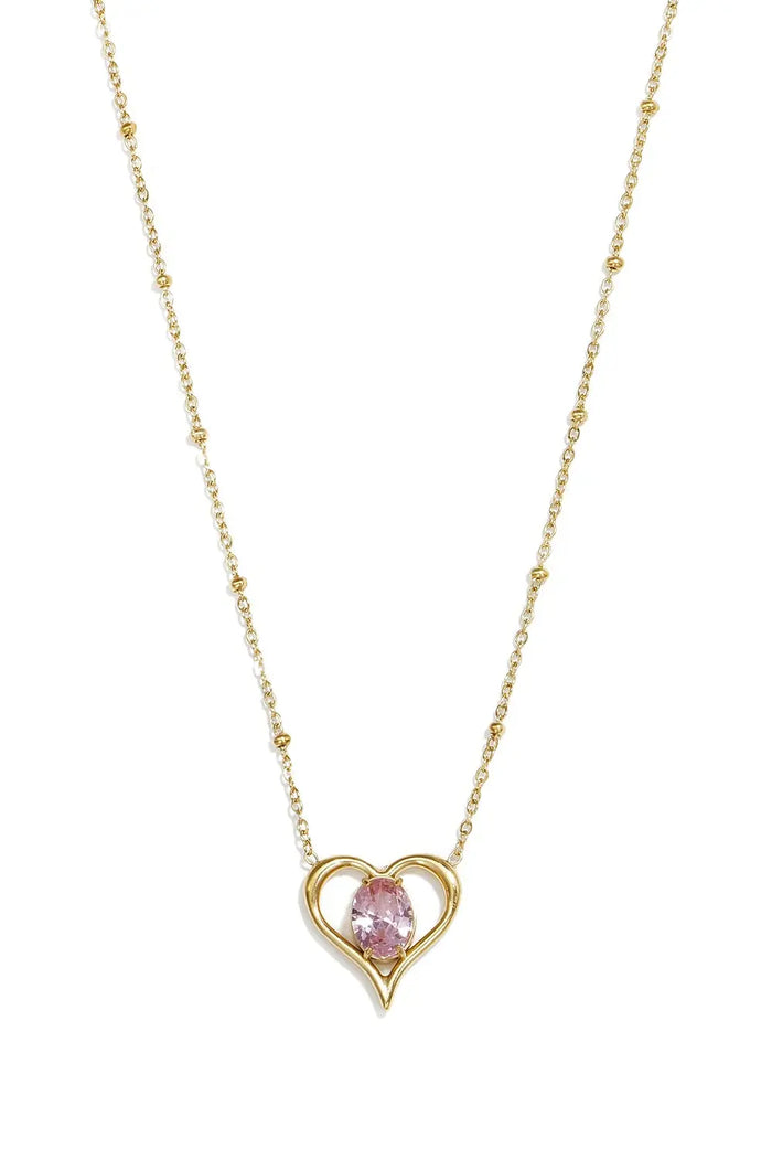 "Amélie" Solitaire Heart Necklace Ailani Jewels