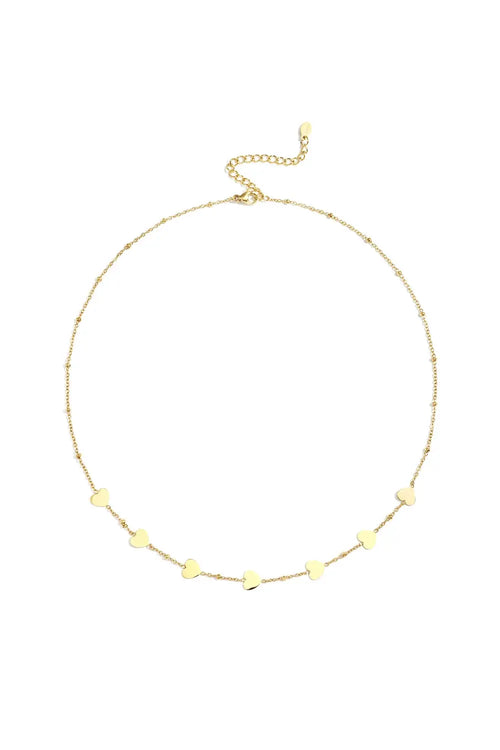 "Bisous" Heart Choker Necklace Ailani Jewels