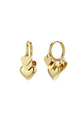 "Chérie Drop" Multi-Heart Charm Hoop Earrings Ailani Jewels