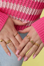 "Fleur" Textured Clover Ring Ailani Jewels