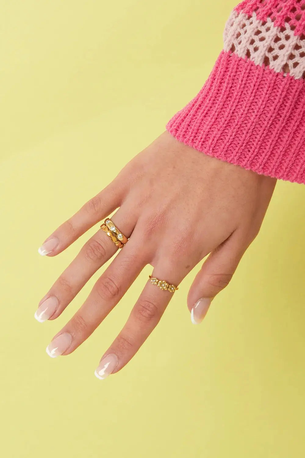 "Nora" Three-Stone Domed Ring Ailani Jewels