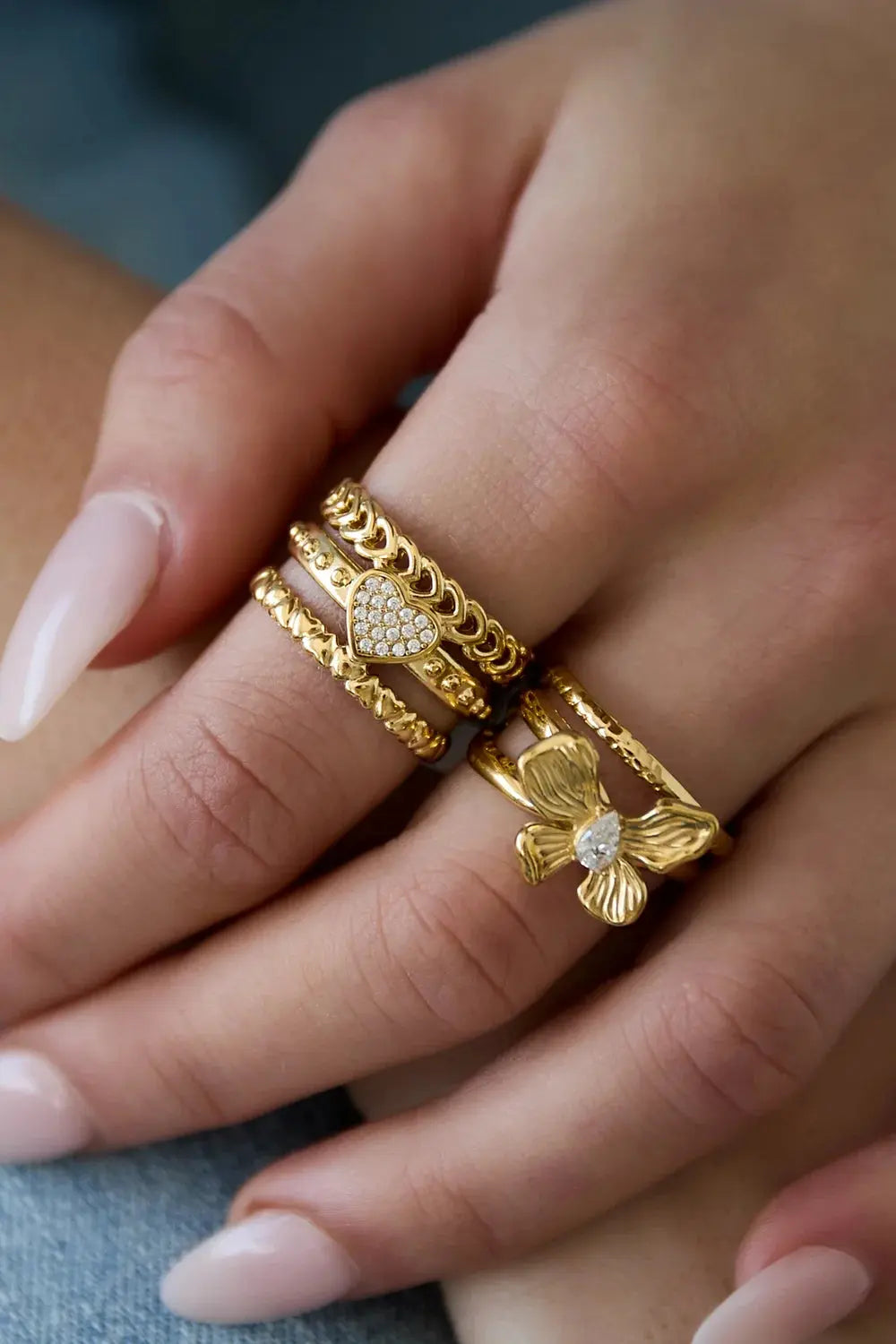 "Amour Multi" Multi-Layer Heart Statement Ring Ailani Jewels