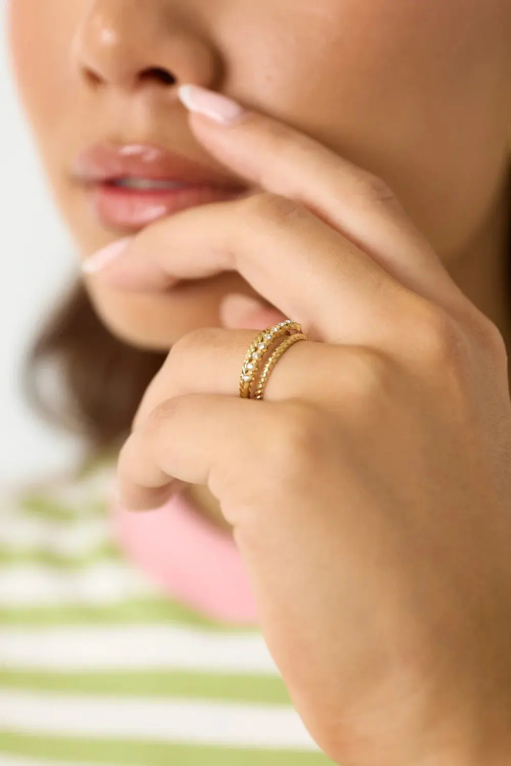 "Lira" Double-Row Cable Ring Ailani Jewels