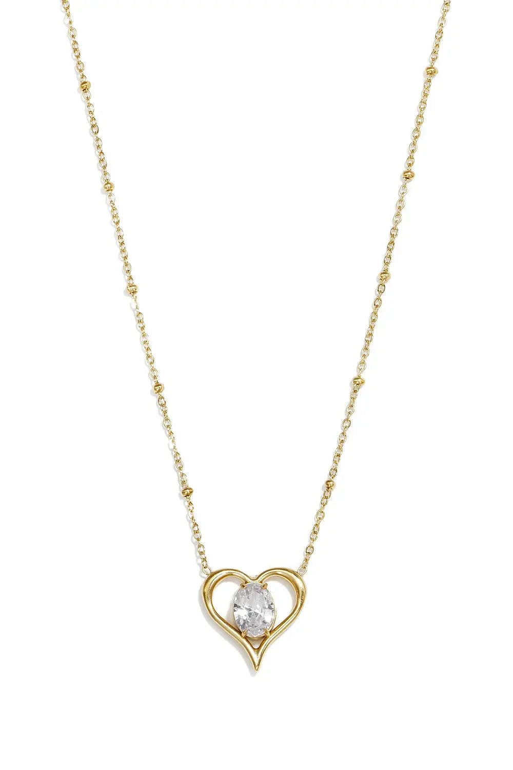 "Amélie" Solitaire Heart Necklace Ailani Jewels
