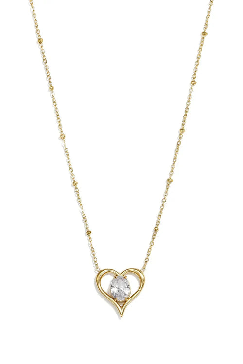 "Amélie" Solitaire Heart Necklace Ailani Jewels