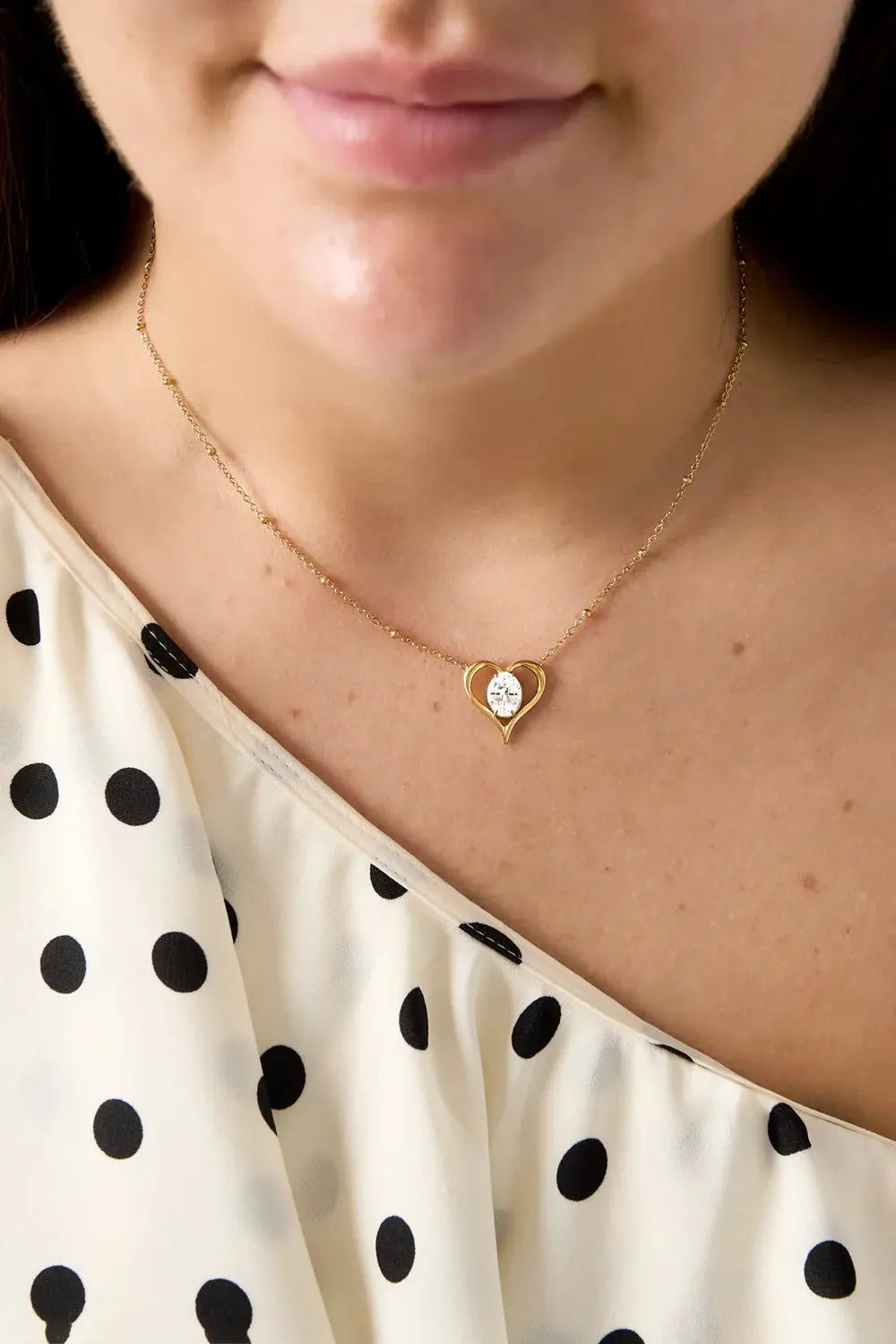 "Amélie" Solitaire Heart Necklace Ailani Jewels