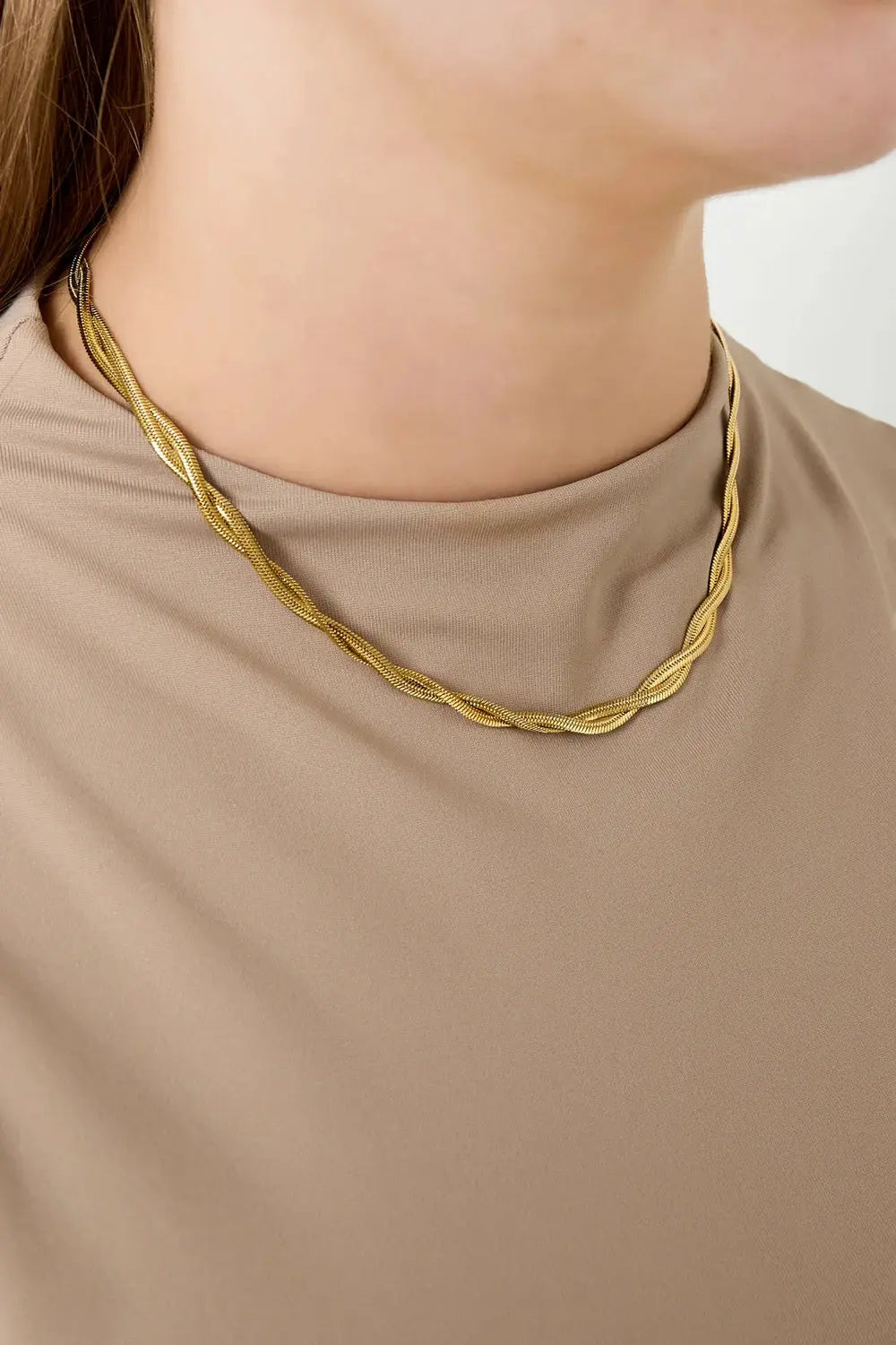 "Milano" Twisted Herringbone Necklace Ailani Jewels