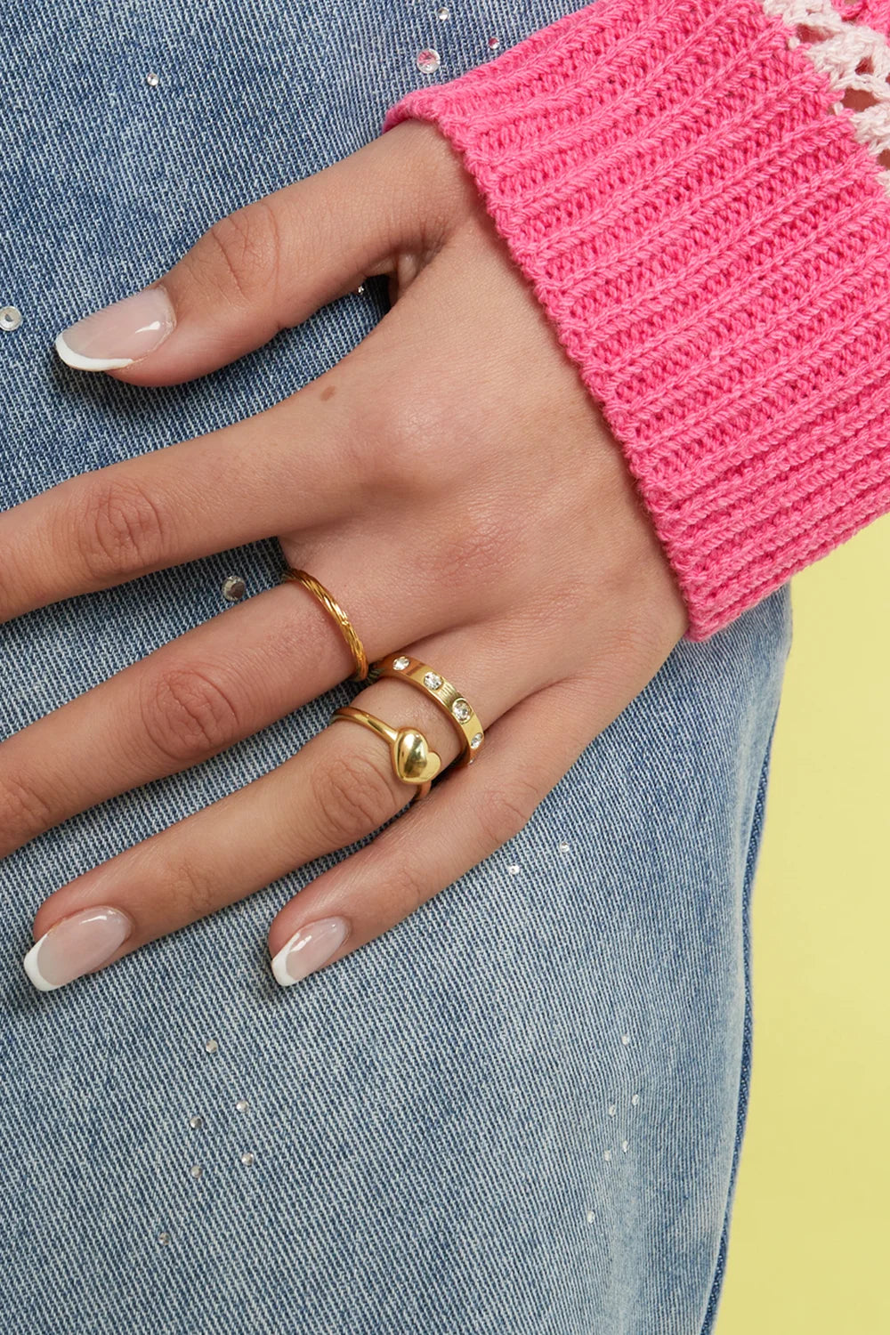 "Chérie" Puffy Heart Minimalist Ring