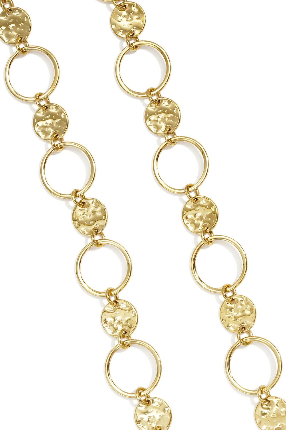 "Sienna" Hammered Coin & Open-Ring Statement Strand