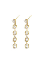 "Camilla" Multi-Gemstone Linear Drop Earrings Ailani Jewels