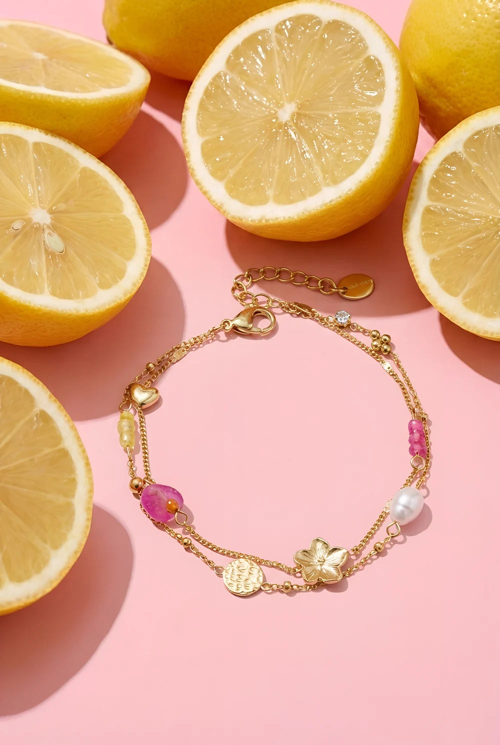 "Posie" Eclectic Layered Charm Bracelet