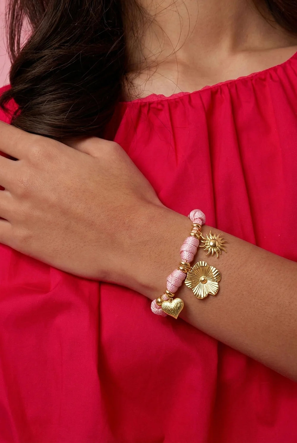 "Soleil" Braided Charm Bracelet