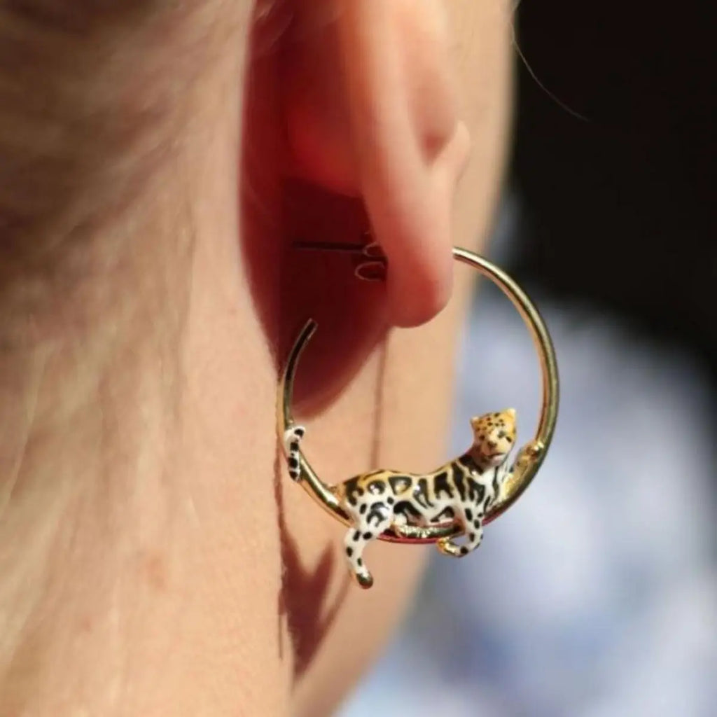 "Leopard" Hoop Earrings