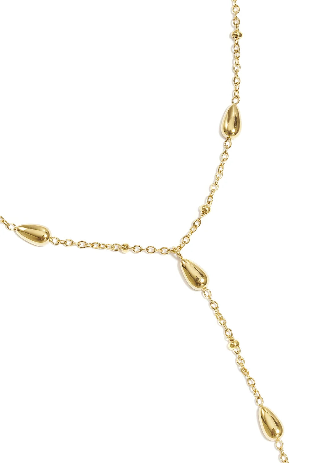 "Larme Drop" Fluid Teardrop Y-Necklace