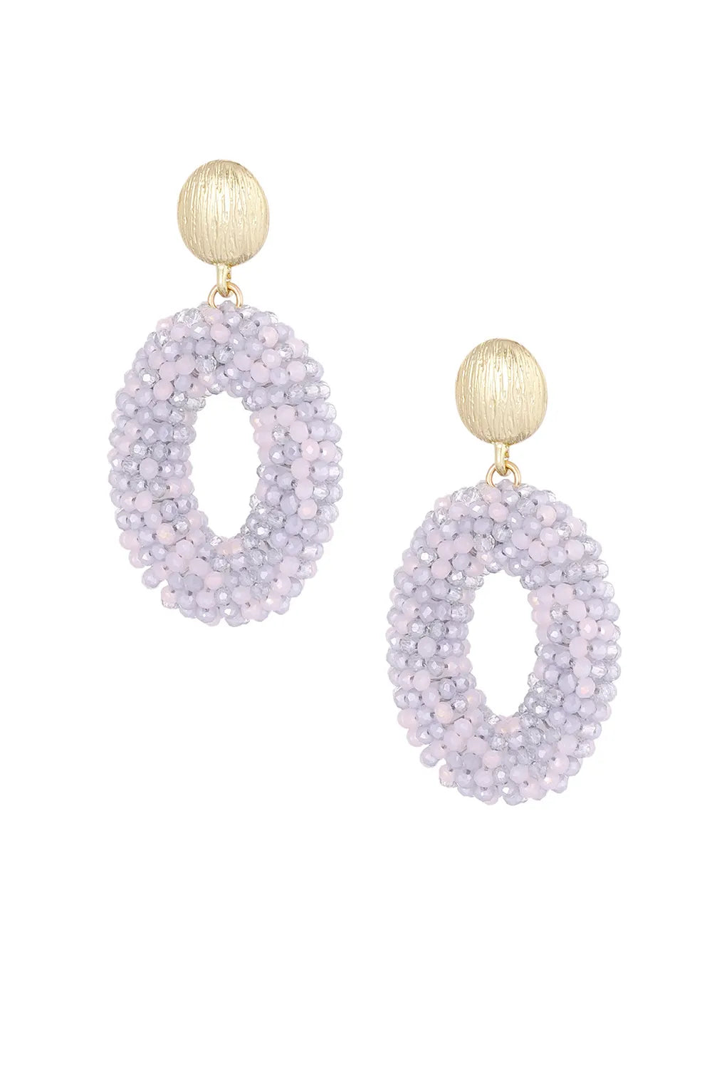 "Festa" Woven Crystal Hoop Statement Earrings