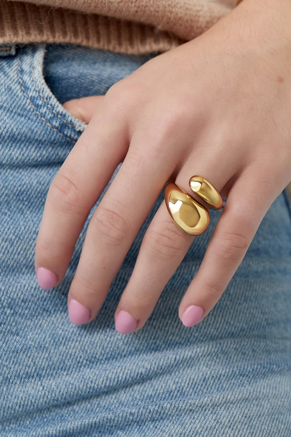 "Sienne" Sculpted Wrap Ring