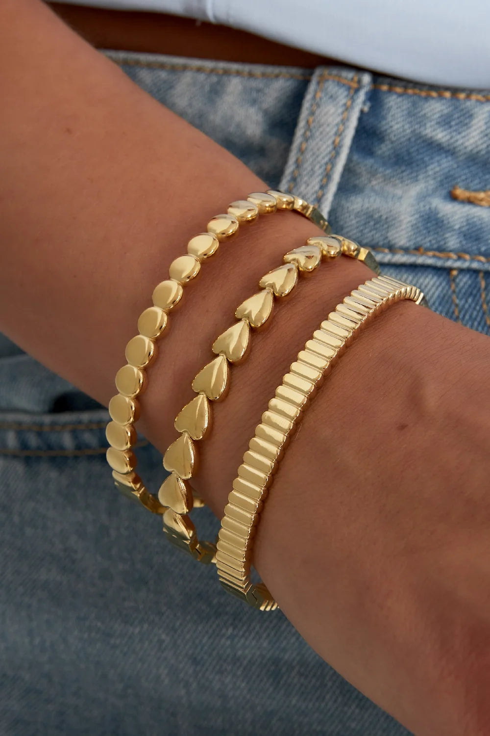 "Chérie" Heart Bangle Bracelet