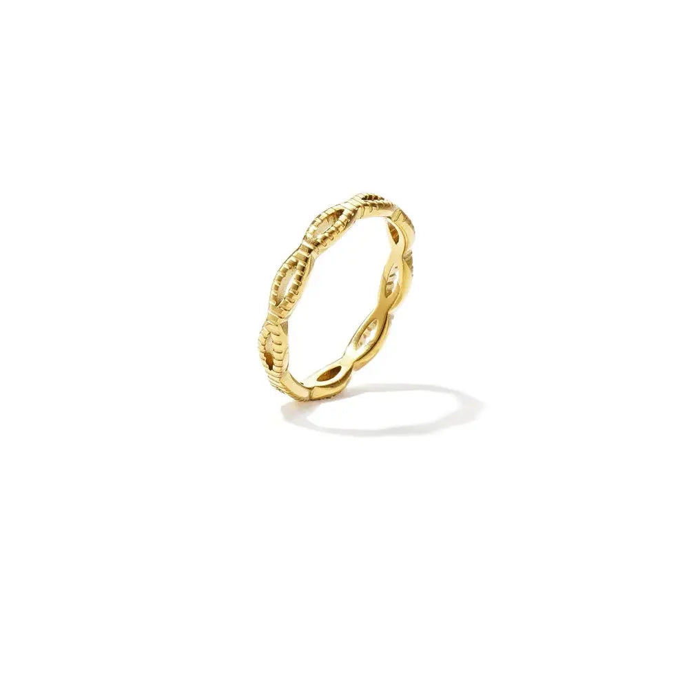 "Lina" Textured Oval Cutout Ring Ailani Jewels