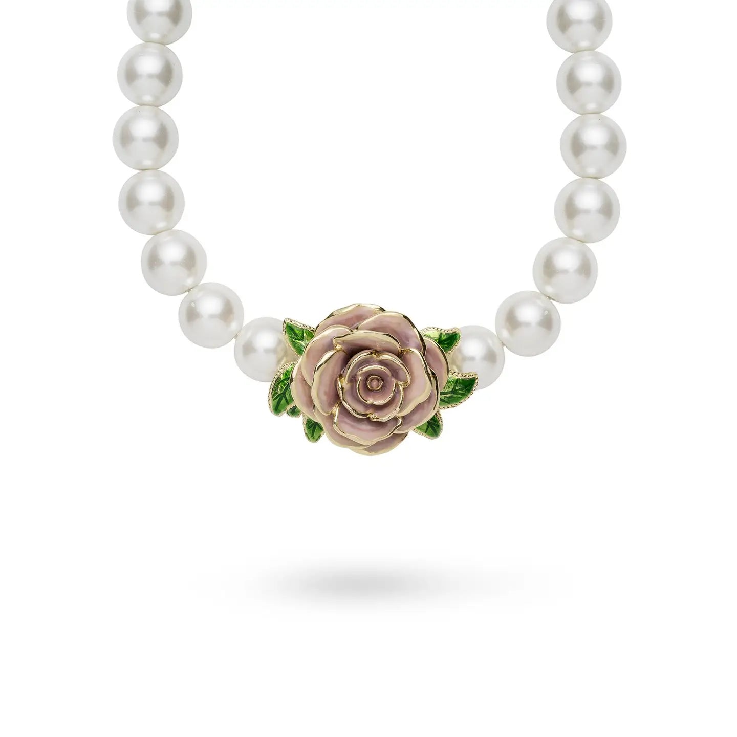 Vintage Rose Necklace, Pearl Floral Necklace, Vintage Pearl Jewellery, Pink Rose Pearl Necklace, Waterproof Pearl Jewellery, Tarnish-Free Gold Necklace, Coquette Aesthetic, Heirloom Style Jewellery.